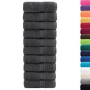 Premium vaskeklude SOLUND 50 stk Antracit 15x21 cm 600 gsm