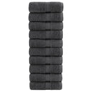 Premium vaskehåndklæder SOLUND 10 stk. antracit 30x30 cm 600 gsm