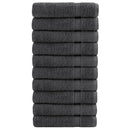 Premium badehåndklæder SOLUND 10 stk. antracit 100x150 cm 600 gsm