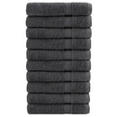 Premium saunahåndklæder SOLUND 10 stk. antracit 80x200 cm 600 gsm