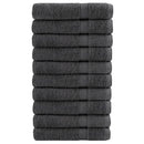 Premium håndklæder SOLUND 10 stk. antracit 100x200 cm 600 gsm