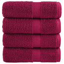 Premium vaskehåndklæder SOLUND 4 stk. bordeaux 30x30 cm 600 gsm