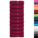 Premium vaskehåndklæder SOLUND 10 stk. bordeaux 30x30 cm 600 gsm