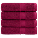Premium håndklæder SOLUND 4 stk. bordeaux 50x100 cm 600 gsm