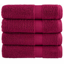 Premium badehåndklæder SOLUND 4 stk bordeaux 70x140 cm 600 gsm