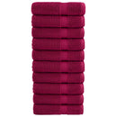 Premium badehåndklæder SOLUND 10 stk bordeaux 70x140 cm 600 gsm