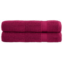 Premium saunahåndklæder SOLUND 2 stk. bordeaux 80x200 cm 600 gsm