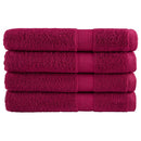 Premium saunahåndklæder SOLUND 4 stk. bordeaux 80x200 cm 600 gsm