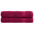 Premium håndklæder SOLUND 2 stk. bordeaux 100x200 cm 600 gsm