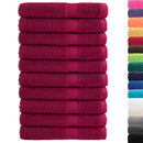 Premium håndklæder SOLUND 10 stk. bordeaux 100x200 cm 600 gsm