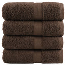 Premium vaskehåndklæder SOLUND 4 stk. brun 30x30 cm 600 gsm