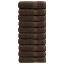 Premium håndklæder SOLUND 10 stk. brun 50x100 cm 600 gsm