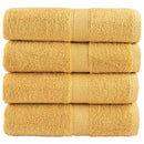 Premium vaskehåndklæder SOLUND 4 stk. guld 30x30 cm 600 gsm