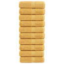 Premium vaskehåndklæder SOLUND 10 stk. guld 30x30 cm 600 gsm