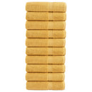 Premium badehåndklæder SOLUND 10 stk. guld 70x140 cm 600 gsm