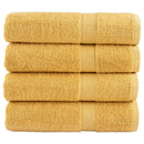 Premium badehåndklæder SOLUND 4 stk. guld 100x150 cm 600 gsm