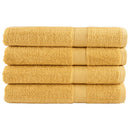Premium håndklæder SOLUND 4 stk. guld 100x200 cm 600 gsm