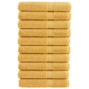 Premium håndklæder SOLUND 10 stk. guld 100x200 cm 600 gsm