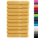 Premium håndklæder SOLUND 10 stk. guld 100x200 cm 600 gsm