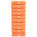 gæstehåndklæder SOLUND 10 stk. Premium 30x50 cm 600 g/m2 orange