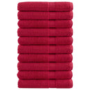 saunahåndklæder SOLUND 10 stk. Premium 80x200 cm 600 g/m2 rød