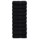 gæstehåndklæder SOLUND 10 stk. Premium 30x50 cm 600 g/m2 sort