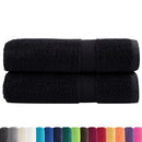 Premium badehåndklæder SOLUND 2 stk. sort 100x150 cm 600 gsm