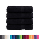 Premium badehåndklæder SOLUND 4 stk. sort 100x150 cm 600 gsm