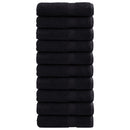 Premium badehåndklæder SOLUND 10 stk. sort 100x150 cm 600 gsm