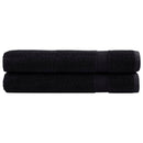 saunahåndklæder SOLUND 2 stk. Premium 80x200 cm 600 g/m2 sort