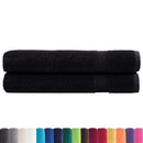 saunahåndklæder SOLUND 2 stk. Premium 80x200 cm 600 g/m2 sort