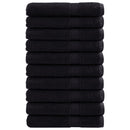 saunahåndklæder SOLUND 10 stk. Premium 80x200 cm 600 g/m2 sort