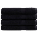 håndklæder SOLUND 4 stk. Premium 100x200 cm 600 g/m2 sort