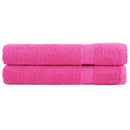 saunahåndklæder SOLUND 2 stk. Premium 80x200 cm 600 g/m2 pink