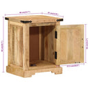 sengebord 40x35x50 cm massivt mangotræ