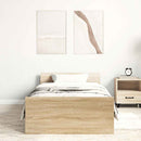 sengeramme 90x200 cm uden madras konstrueret træ sonoma-eg