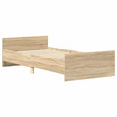 sengeramme 90x200 cm uden madras konstrueret træ sonoma-eg