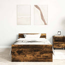 sengeramme 90x200 cm uden madras konstrueret træ røget eg