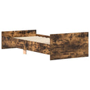 sengeramme 90x200 cm uden madras konstrueret træ røget eg