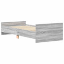sengeramme 100x200 cm konstrueret træ grå sonoma-eg