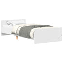 sengeramme 90x190 cm konstrueret træ hvid