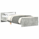 sengeramme 90x190 cm konstrueret træ betongrå