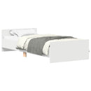 sengeramme 75x190 cm konstrueret træ hvid