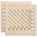 skabslåger 2 stk. 39,5x39,5 cm gitterdesign massivt fyrretræ