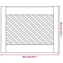 skabslåger 2 stk. 49,5x39,5 cm gitterdesign massivt fyrretræ