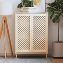 skabslåger 2 stk. 39,5x99 cm gitterdesign massivt fyrretræ