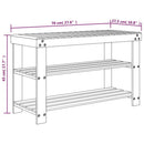 skostativ med 3 hylder 70x27,5x45 cm bambus