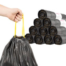 affaldsposer med lukkesnor 250 stk. 60 l sort