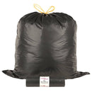 affaldsposer med lukkesnor 150 stk. 240 l sort