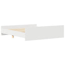sengeramme med sengegavl og fodgærde 200x200 cm hvid